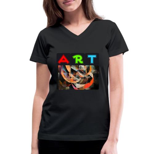 Fragments of Art - Women's V-Neck T-Shirt