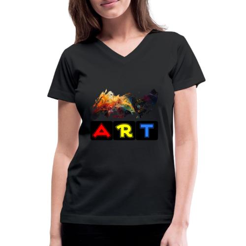 Pulse of Art - Women's V-Neck T-Shirt