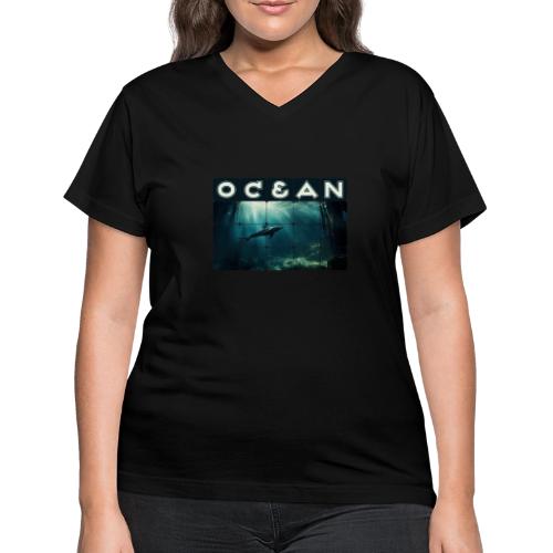 Ocean Whisper - Women's V-Neck T-Shirt