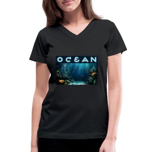 Ocean: Rainbow Reef Life - Women's V-Neck T-Shirt