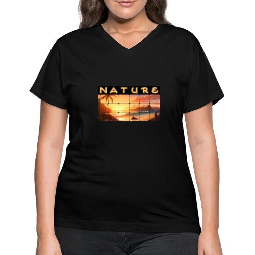Nature: Tropical Twilight - Women's V-Neck T-Shirt