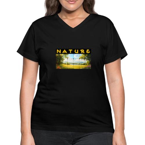 Nature: Summer Fields - Women's V-Neck T-Shirt