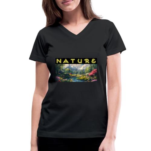 Nature: Spring Awakening - Women's V-Neck T-Shirt