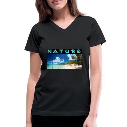 Nature: Island Bliss - Women's V-Neck T-Shirt