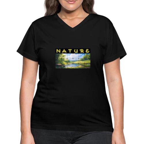 Nature: Springtime Serenity - Women's V-Neck T-Shirt