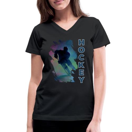 Hockey Pulse - Women's V-Neck T-Shirt