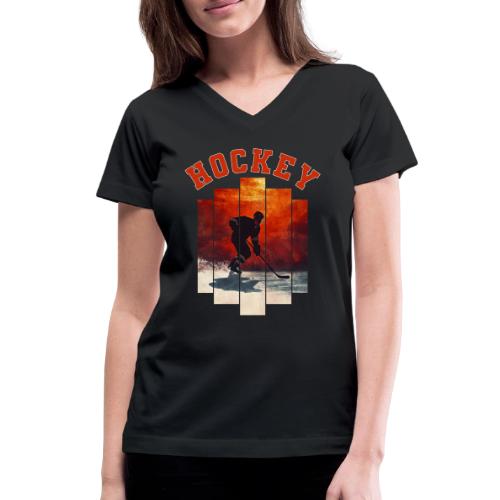 Hockey Dreams - Women's V-Neck T-Shirt