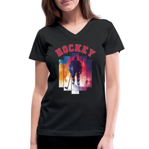 Hockey Zone - Women's V-Neck T-Shirt