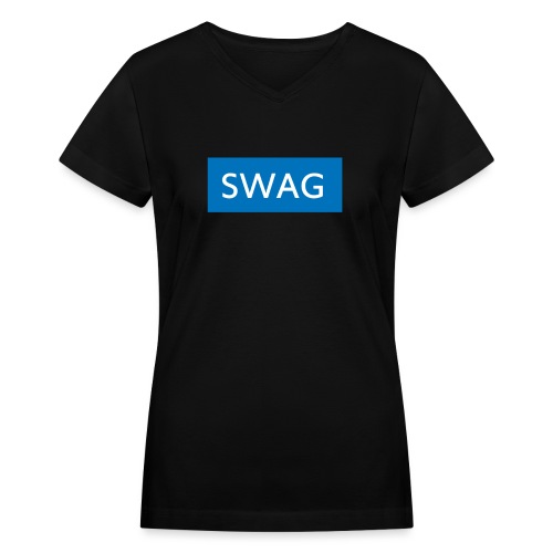 Swag blue Hoodie - Women's V-Neck T-Shirt