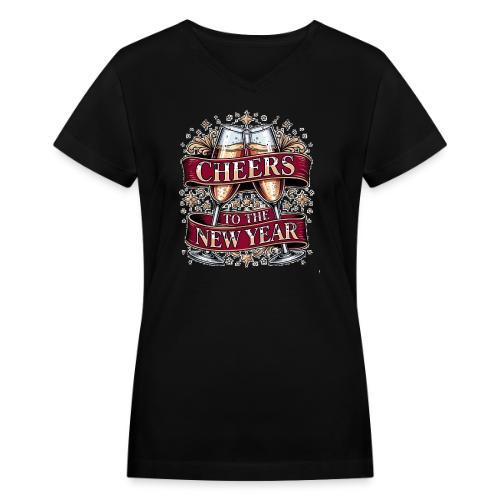 New Year's Champagne T-Shirt - Women's V-Neck T-Shirt