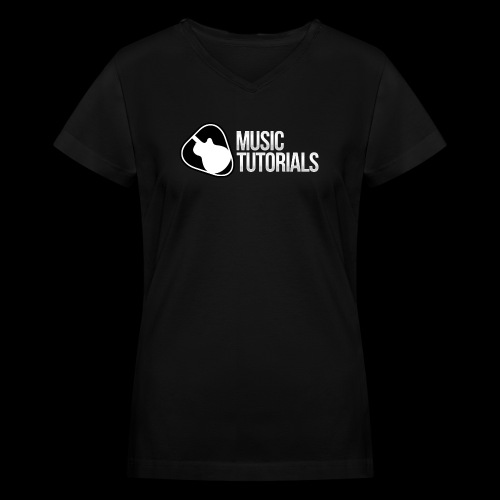 Music Tutorials Logo - Women's V-Neck T-Shirt