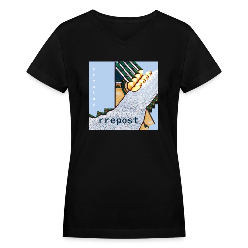 rrepost - rreplay - Women's V-Neck T-Shirt