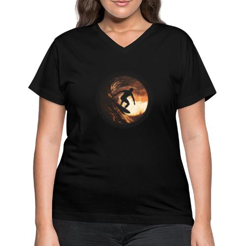 Surfing Spirit - Women's V-Neck T-Shirt