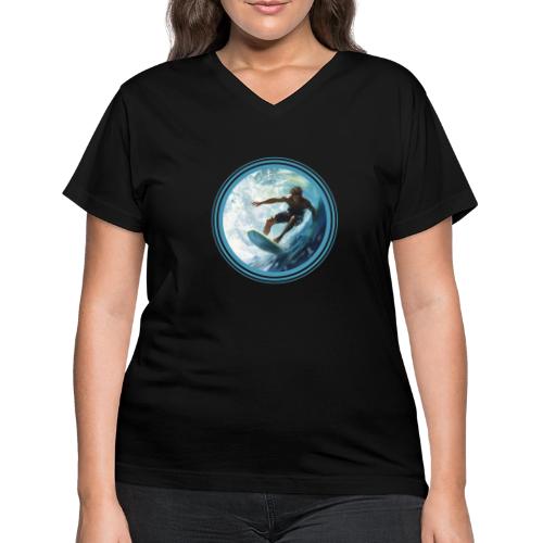 Surfing Freedom - Women's V-Neck T-Shirt