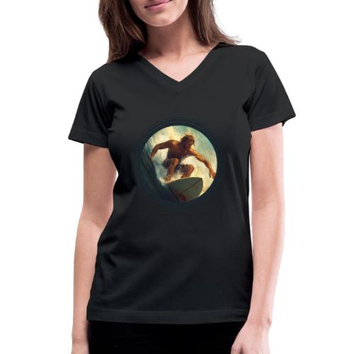 Surfing Rush - Women's V-Neck T-Shirt