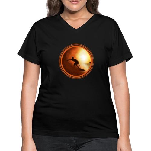 Surfing Vibes - Women's V-Neck T-Shirt