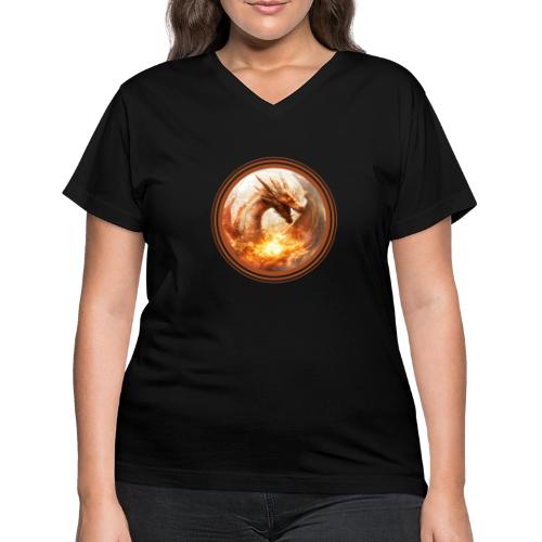 Dragon's Wrath - Women's V-Neck T-Shirt