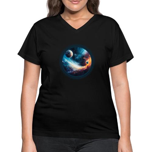 Planets Among Colors - Women's V-Neck T-Shirt