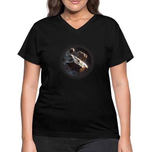 Asteroids Frontier - Women's V-Neck T-Shirt