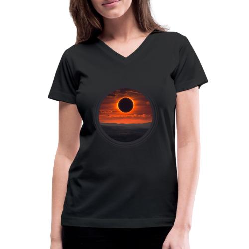 Eclipse Horizon - Women's V-Neck T-Shirt