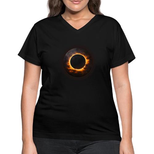 Eclipse Mirage - Women's V-Neck T-Shirt