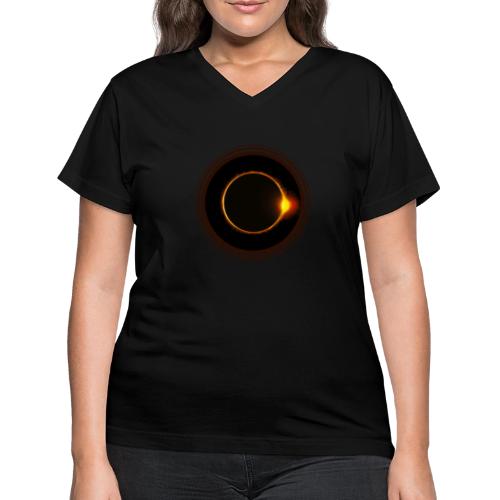 Solar Eclipse - Women's V-Neck T-Shirt