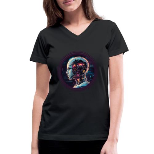 Artificial Intelligence (AI): The Future Circuit - Women's V-Neck T-Shirt