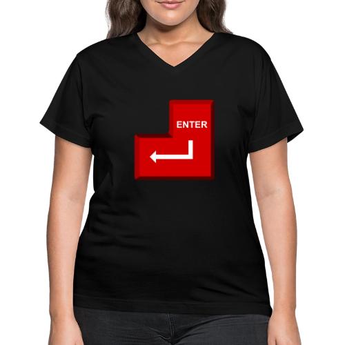 Just Press Enter - Women's V-Neck T-Shirt