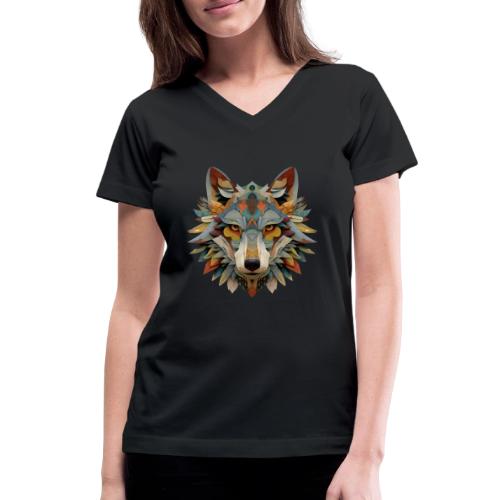 Spectrum Wolf Vision - Women's V-Neck T-Shirt