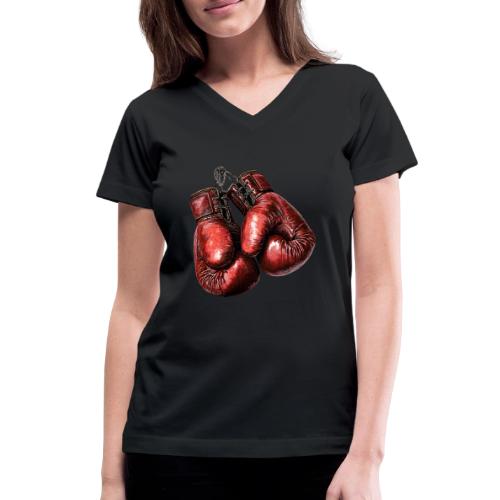 Legacy Boxing Gloves - Women's V-Neck T-Shirt