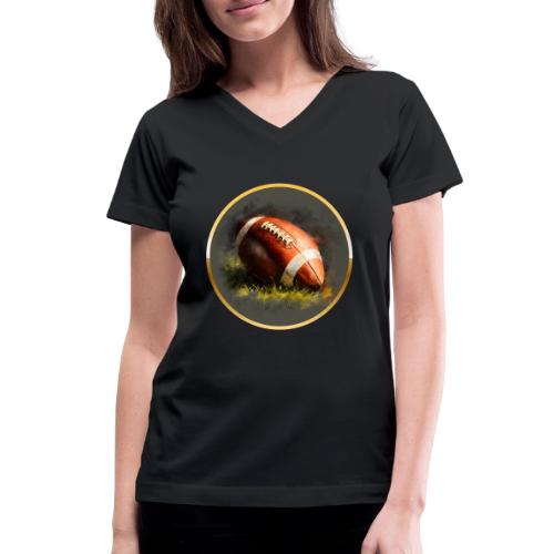 American Football: Gridiron Gold - Women's V-Neck T-Shirt
