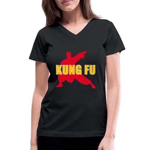 Kung Fu Energy - Women's V-Neck T-Shirt