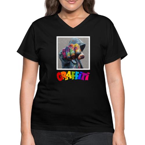 Graffiti: Urban Expression - Women's V-Neck T-Shirt