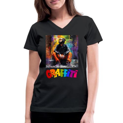 Graffiti: Urban Art - Women's V-Neck T-Shirt