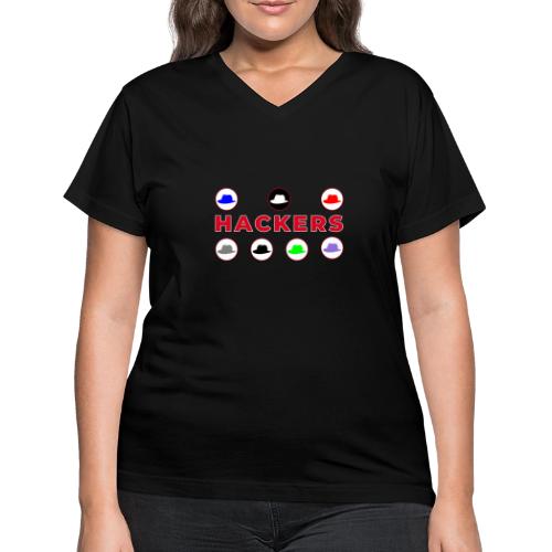 The Spectrum of Hackers - Women's V-Neck T-Shirt