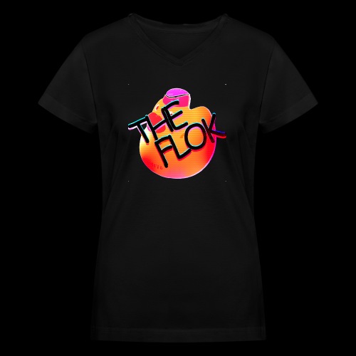 Flok OG Logo - Women's V-Neck T-Shirt