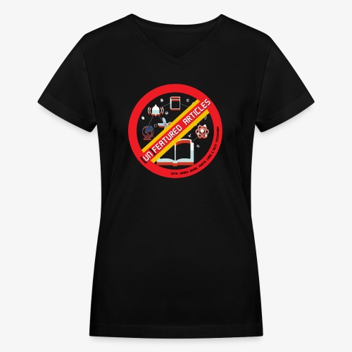 unFeatured Articles Logo - Women's V-Neck T-Shirt