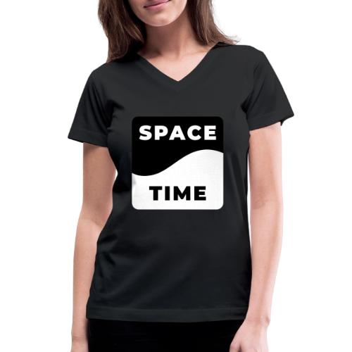 Space-time: Warped Reality - Women's V-Neck T-Shirt