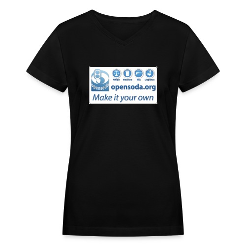 opensodalogo new larger - Women's V-Neck T-Shirt