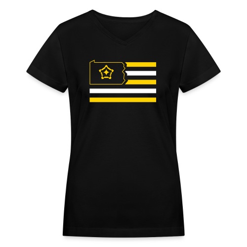 Flag tee - Women's V-Neck T-Shirt