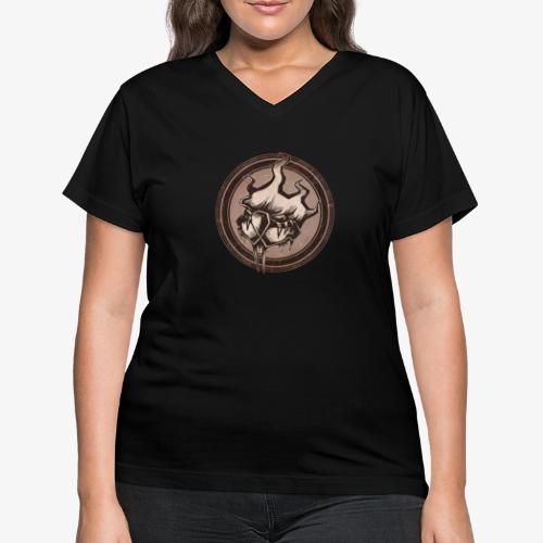 Wild Beaver Grunge Animal - Women's V-Neck T-Shirt