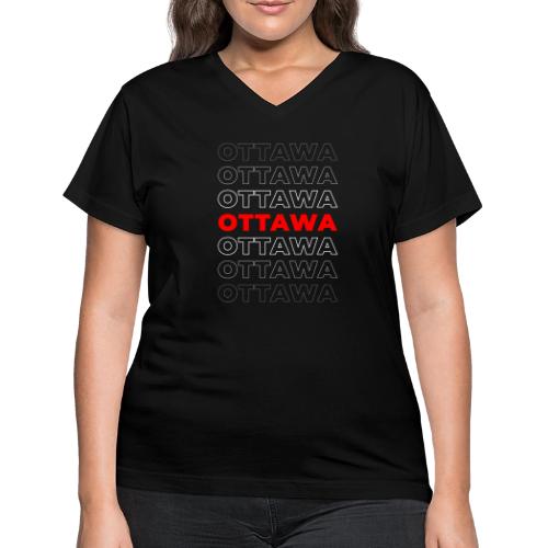Ottawa Centered - Women's V-Neck T-Shirt
