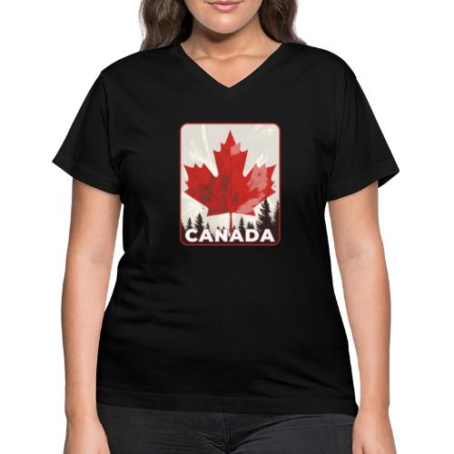 Echoes of Canada - Women's V-Neck T-Shirt