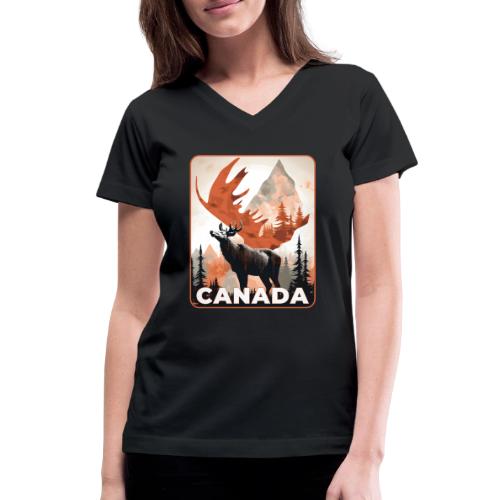 Canada Wild Spirit - Women's V-Neck T-Shirt