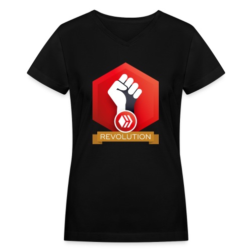 Hive Revolution Banner - Women's V-Neck T-Shirt