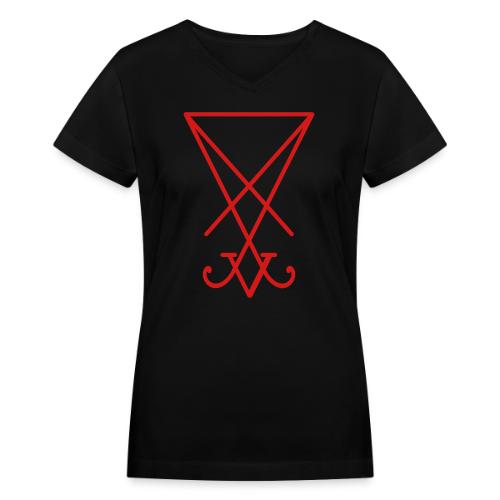 Lucifer Sigil - Women's V-Neck T-Shirt