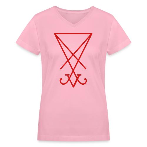 Lucifer Sigil - Women's V-Neck T-Shirt