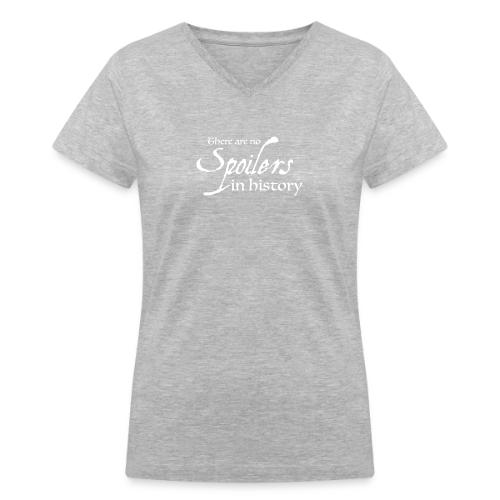 no spoilers new dark png - Women's V-Neck T-Shirt