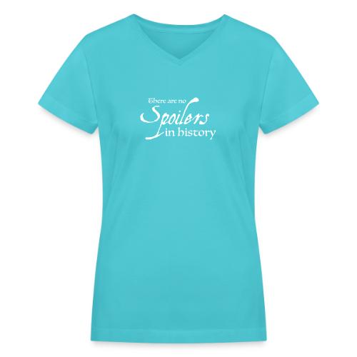 no spoilers new dark png - Women's V-Neck T-Shirt
