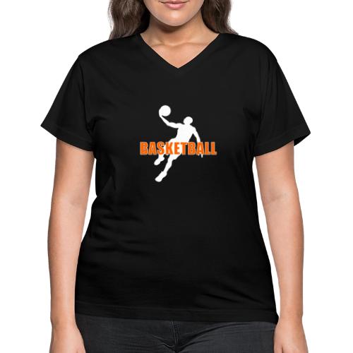 Slam Dunk Motion - Women's V-Neck T-Shirt